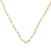 Rack Plating Brass Paperclip Chain Necklaces NJEW-Q348-01G-1