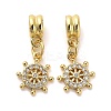 Rack Plating Brass Micro Pave Cubic Zirconia Charms KK-S398-10A-1