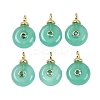 Dyed Natural White Jade Pendants G-Z134-02G-01-1