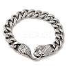 304 Stainless Steel Cuban Link Chains Bracelets for Unisex BJEW-A092-03P-4