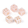 Natural Rose Quartz Carved Cube Dice T144-07E-1