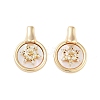 Brass Micro Pave Clear Cubic Zirconia Pendants KK-Z059-11G-1