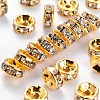 Brass Rhinestone Spacer Beads RB-A014-Z7mm-01G-1