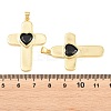 Brass Glass Pendants KK-P353-12G-02-3
