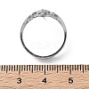 Non-Tarnish 304 Stainless Steel Hollow Out Flower Adjustable Ring LS-RJEW-T027-03P-4