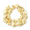 Electroplated Shell Pearl Beads Strands BSHE-A001-01B-2