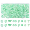 120Pcs 8 Styles Spray Painted Transparent Glass Beads GLAA-FS0002-22-1