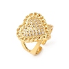 Adjustable Brass Micro Pave Cubic Zirconia Cuff Rings for Women RJEW-B139-08G-01-4