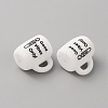 Cup with Word Ggood Vibes Only Silicone Beads LS-SIL-WH0006-18B-2