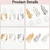 24Pcs 3 Colors Brass Clip-on Earring Converters Findings KK-SP0001-15-6