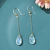 Electroplated 304 Stainless Steel Resin Dangle Earrings EJEW-Z129-06G-03-1
