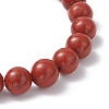 Natural Red Jasper Beads Bracelets BJEW-JB12200-02-4