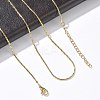 1.2MM 304 Stainless Steel Boston Link Chain Necklaces NJEW-D328-01G-01-4