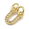 Initial Letter Brass with Cubic Zirconia Charms KK-Q814-26U-G-2