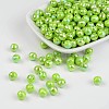 Faceted Colorful Eco-Friendly Poly Styrene Acrylic Round Beads SACR-K001-6mm-46-2