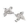 Brass Micro Pave Clear Cubic Zirconia Pendants KK-G533-07E-P-2