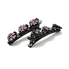 Fashion Double Layer Resin Rhinestone Alligator Hair Clips Sets PHAR-P005-25-6