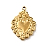 304 Stainless Steel Pendants STAS-V006-03G-03-1