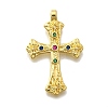 Brass Micro Pave Cubic Zirconia Pendants KK-D339-06G-1