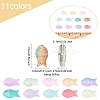 50Pcs Transparent Spray Painted Glass Beads GLAA-FS0002-06G-4