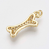 Brass Micro Pave Cubic Zirconia Pendants ZIRC-Q018-017G-2