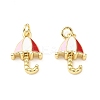 Brass Enamel Charms KK-L237-006G-1