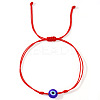Glass Evil Eye Bead Braided Bracelets SG7290-2-1