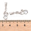 Musical Note Real Platinum Plated Brass Cubic Zirconia Pendants LS-ZIRC-R014-09-2