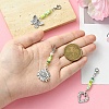 Glass Beaded & Alloy Pendant Decorations HJEW-YW00004-5
