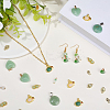 30Pcs 10 Styles Alloy with Glass Imitation Jade Pendants FIND-SC0019-80-4