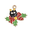 Christmas Alloy Enamel Pendants ENAM-I071-01KCG-05-1