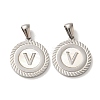 304 Stainless Steel Pendants STAS-I204-V-P-1