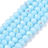 Electroplate Opaque Solid Color Glass Beads Strands EGLA-A044-P3mm-L06-1