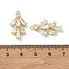 Brass Pave Clear Cubic Zirconia Pendants CU-CBAAAE1-01G-3