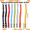 16Pcs 8 Colors Imitation Leather Cord Bracelets Set with Snap Clasps BJEW-GF0001-19-2