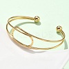 304 Stainless Steel Cuff Bangles BJEW-L682-034G-3