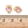 Brass Micro Pave Cubic Zirconia Pendants KK-A281-20G-01-3