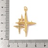 Rack Plating Brass Micro Pave Clear Cubic Zirconia and Enamel Pendants KK-S366-08G-3