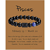 12 Constellation Natural Round Lapis Lazuli Beads Stretch Bracelets WGD22B0-19-1