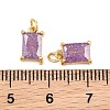 Brass & Glass Pendants KK-Q085-15G-04-3
