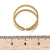 Ion Plating(IP) 304 Stainless Steel Double Line Open Cuff Ring for Women RJEW-S405-200G-4