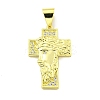 Rack Plating Brass Micro Pave Clear Cubic Zirconia Pendants KK-B091-25G-1