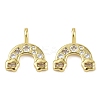 Brass Micro Pave Cubic Zirconia Pendants KK-L231-04G-01-1