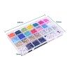 5 Colors Flat Round Acrylic Letter Beads DIY-YW0002-54-4