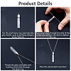 DIY 304 Stainless Steel & Glass Bottle Pendant Necklace Making Kits DIY-HS0001-51P-4