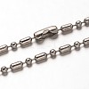 Non-Tarnish 304 Stainless Steel Ball Chains Necklaces LS-NJEW-O066-21-1