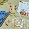 Alloy Enamel Round Ring with Fruit Pendant Locking Stitch Markers HJEW-PH01892-4