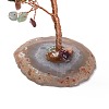 Natural Multicolor Tourmaline Chips & Agate Pedestal Display Decorations DJEW-A001-04F-4