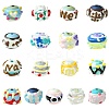 17Pcs 17 Colors Hand Painted Acrylic with Enamel Beads MACR-CJ0002-30-1