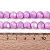 Ombre Effect Dyed Electroplate Opaque Glass Beads Strands EGLA-Q130-01A-14-5